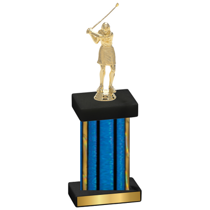 Single Blue Glacier Golf Trophy