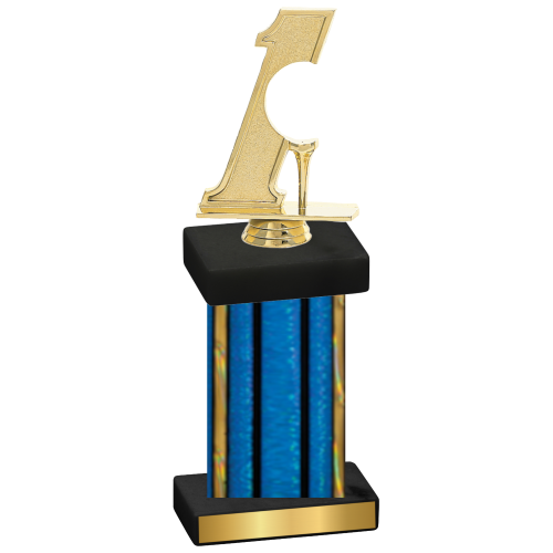 Single Blue Glacier Golf Trophy