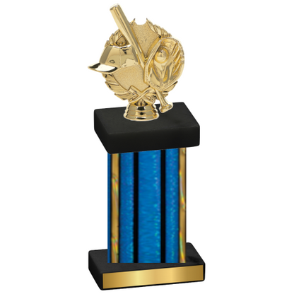 Single Blue Glacier Baseball Trophy