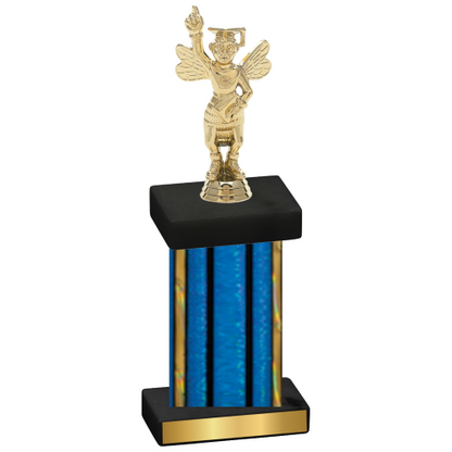 Single Blue Glacier Academics Trophy