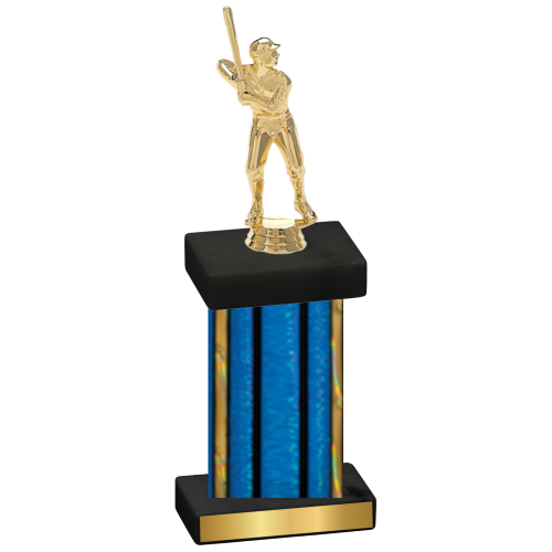 Single Blue Glacier Baseball Trophy