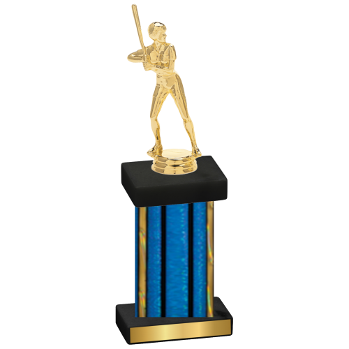 Single Blue Glacier Softball Trophy