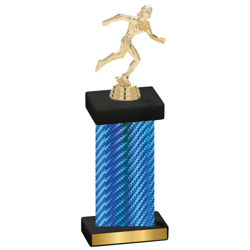 Single Blue Carbon Fiber Running Trophy