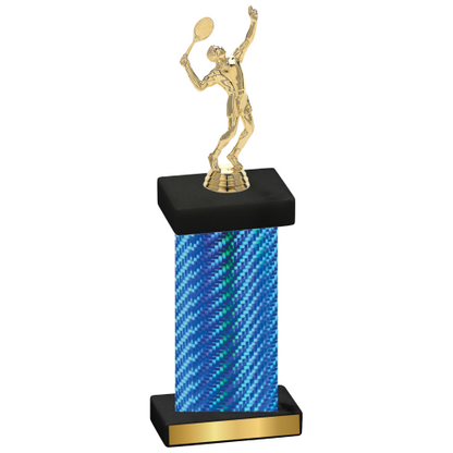 Single Blue Carbon Fiber Tennis Trophy