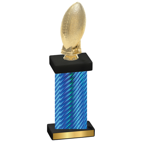 Single Blue Carbon Fiber Football Trophy