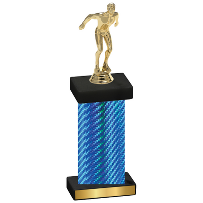 Single Blue Carbon Fiber Swimming Trophy