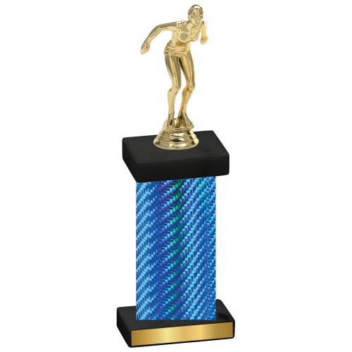 Single Blue Carbon Fiber Tennis Trophy