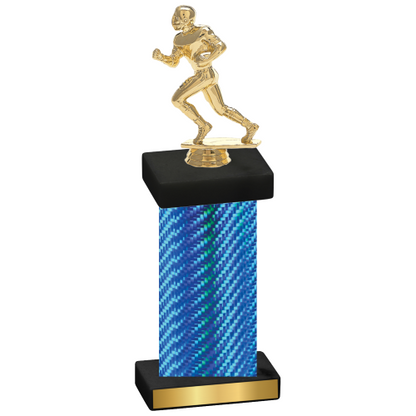 Single Blue Carbon Fiber Football Trophy