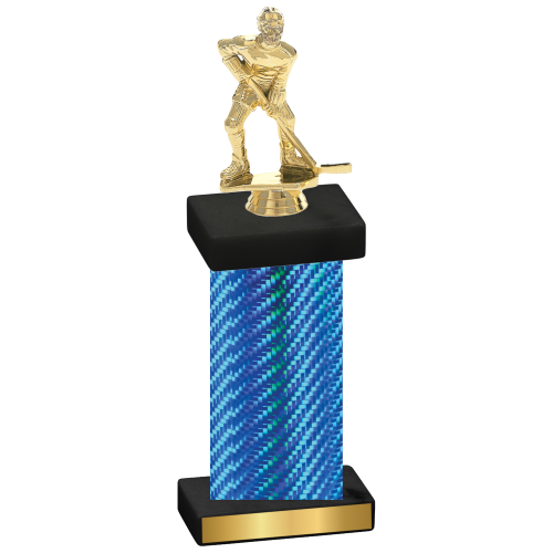 Single Blue Carbon Fiber Hockey Trophy