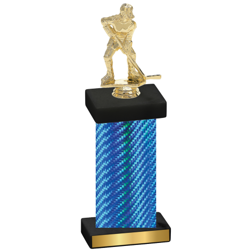 Single Blue Carbon Fiber Hockey Trophy