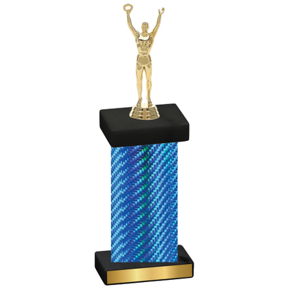 Single Blue Carbon Fiber Victory Trophy