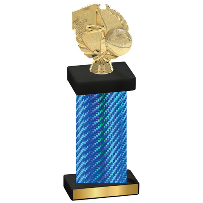 Single Blue Carbon Fiber Basketball Trophy