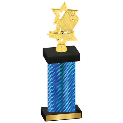 Single Blue Carbon Fiber Pickleball Trophy