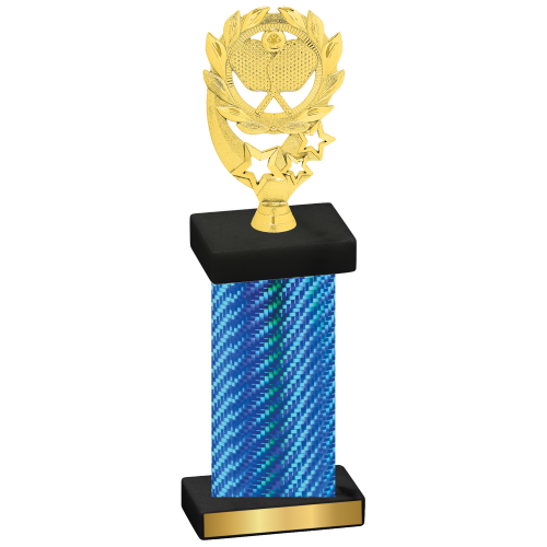 Single Blue Carbon Fiber Pickleball Trophy