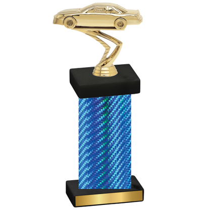 Single Blue Carbon Fiber Cars Trophy