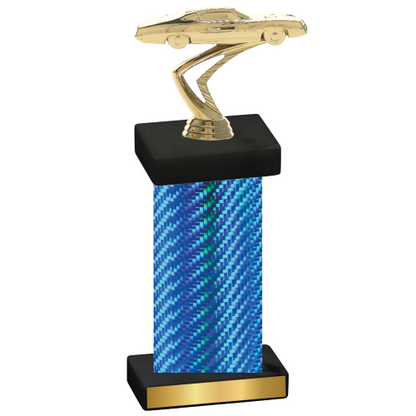 Single Blue Carbon Fiber Cars Trophy