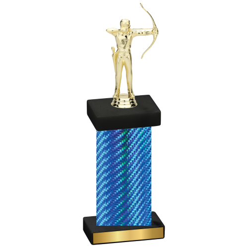 Single Blue Carbon Fiber Archery Trophy