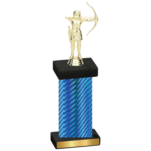 Single Blue Carbon Fiber Archery Trophy