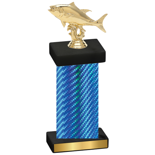 Single Blue Carbon Fiber Fishing Trophy