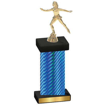 Single Blue Carbon Fiber Skater Trophy