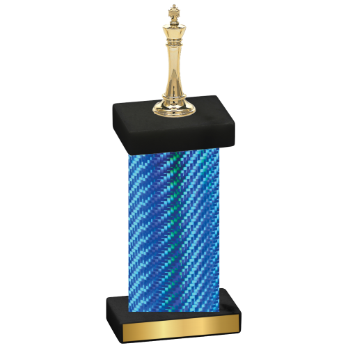 Single Blue Carbon Fiber Chess Trophy