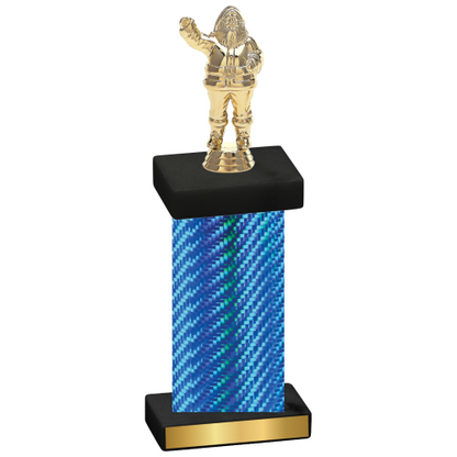 Single Blue Carbon Fiber Holiday Trophy