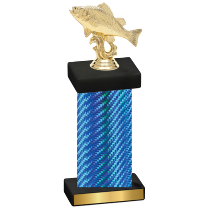 Single Blue Carbon Fiber Fishing Trophy