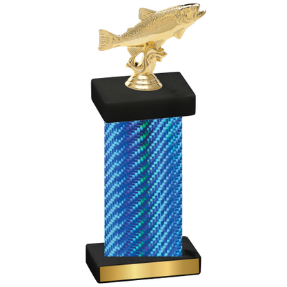 Single Blue Carbon Fiber Fishing Trophy