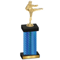 Single Blue Carbon Fiber Karate Trophy