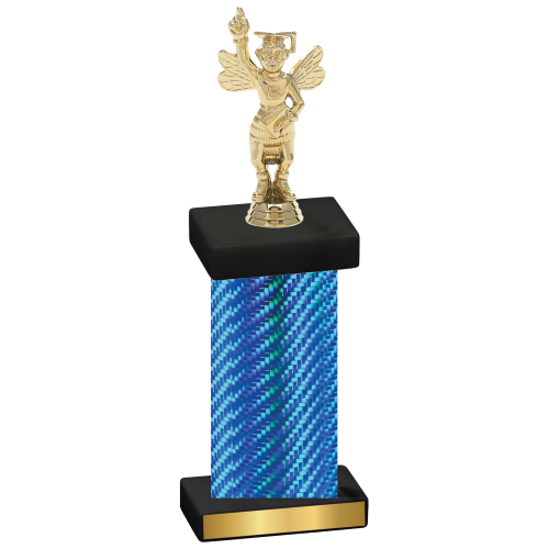 Single Blue Carbon Fiber Academics Trophy