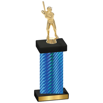 Single Blue Carbon Fiber Baseball Trophy