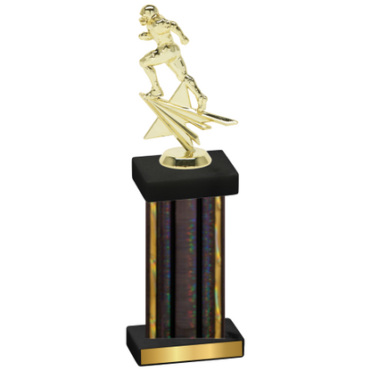 Single Black Glacier Football Trophy