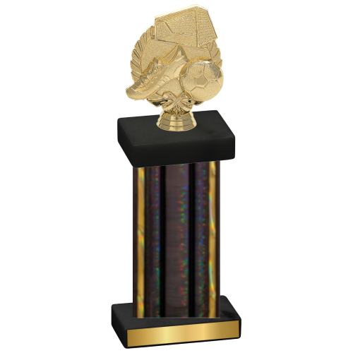 Single Black Glacier Soccer Trophy