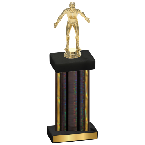 Single Black Glacier Wrestling Trophy