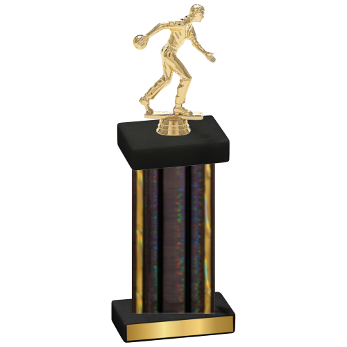 Single Black Glacier Bowling Trophy