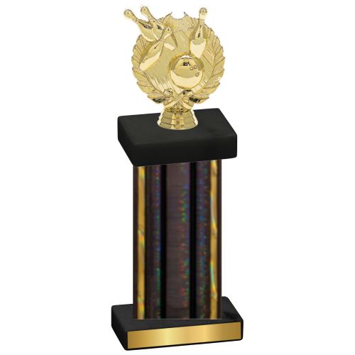 Single Black Glacier Bowling Trophy