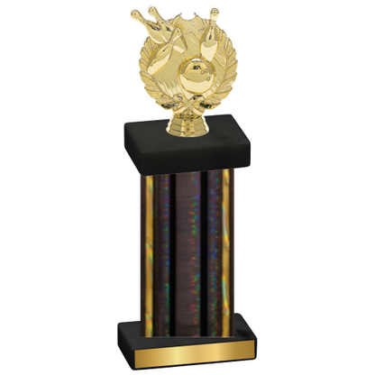 Single Black Glacier Bowling Trophy