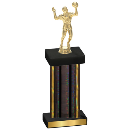 Single Black Glacier Volleyball Trophy