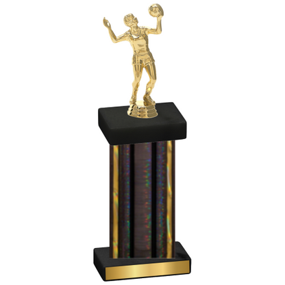 Single Black Glacier Volleyball Trophy