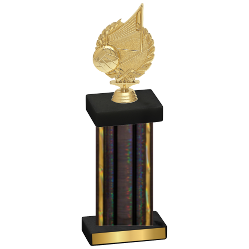 Single Black Glacier Volleyball Trophy