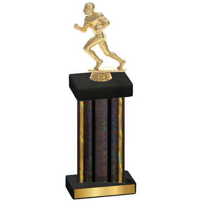 Single Black Glacier Football Trophy