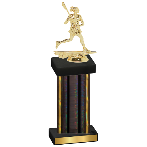 Single Black Glacier Lacrosse Trophy