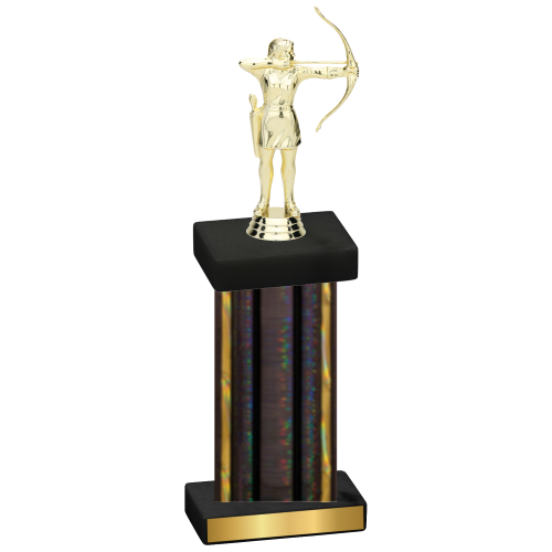 Single Black Glacier Archery Trophy