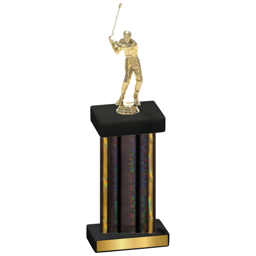 Single Black Glacier Golf Trophy