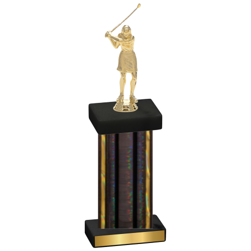 Single Black Glacier Golf Trophy