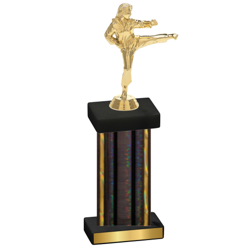 Single Black Glacier Karate Trophy