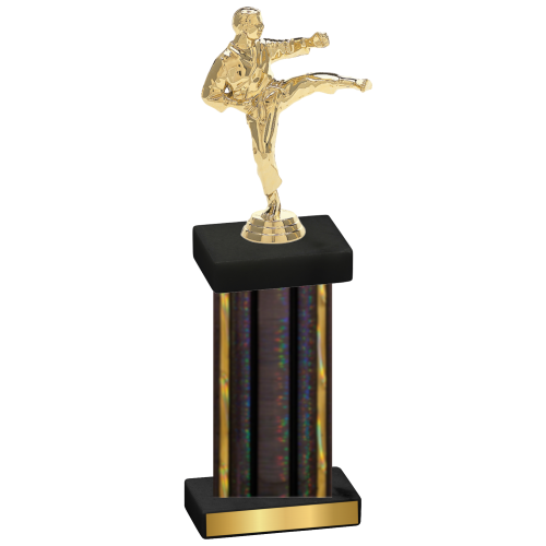 Single Black Glacier Karate Trophy