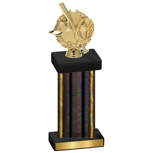 Single Black Glacier Baseball Trophy