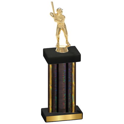 Single Black Glacier Baseball Trophy