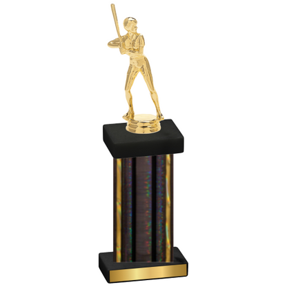 Single Black Glacier Softball Trophy